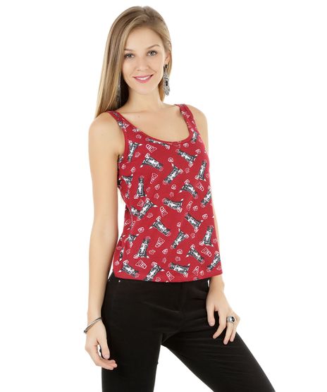 Regata-Estampada-de-Cachorros-Vinho-8321790-Vinho_1
