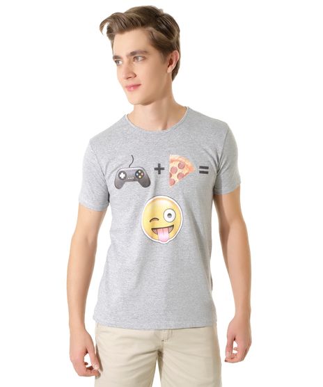Camiseta--Video-Game---Pizza--Cinza-Mescla-8338977-Cinza_Mescla_1