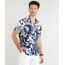 Camisa-Masculina-Relaxed-Estampada-de-Folhagens-Manga-Curta-Azul-Marinho-9399017-Azul_Marinho_1