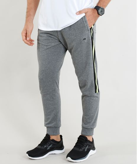 Calca-Masculina-Jogger-Esportiva-Ace-em-Moletom-com-Faixa-Lateral-Cinza-Mescla-9393759-Cinza_Mescla_1