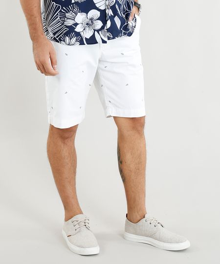 Bermuda-de-Sarja-Masculina-Estampada-Mini-Print-de-Folhagens-Off-White-9386396-Off_White_1