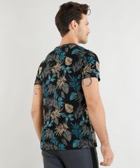 Camiseta-Masculina-Slim-Fit-Estampada-de-Folhagens-Manga-Curta-Gola-Careca-Preta-9199293-Preto_2