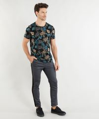 Camiseta-Masculina-Slim-Fit-Estampada-de-Folhagens-Manga-Curta-Gola-Careca-Preta-9199293-Preto_3