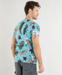 Camiseta-Masculina-Slim-Fit-Estampada-de-Folhagens-Manga-Curta-Gola-Careca-Azul-Claro-9385988-Azul_Claro_2