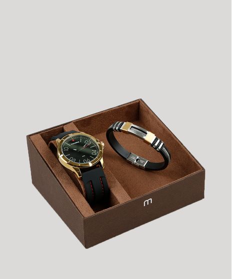 Kit-de-Relogio-Analogico-Mondaine-Masculino---Pulseira---99378GPMVDI2KB-Dourado-9398403-Dourado_1