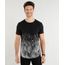 Camiseta-Masculina-Slim-Fit-com-Estampa-de-Folhagens-Manga-Curta-Gola-Careca-Preta-9388077-Preto_1