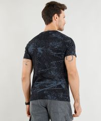 Camiseta-Masculina-Slim-Fit-Estampada-de-Respingos-Manga-Curta-Gola-Careca-Preta-9310978-Preto_2