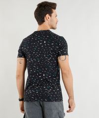 Camiseta-Masculina-Slim-Fit-Estampada-de-Passaros-Manga-Curta-Gola-Careca-Preta-9396978-Preto_2