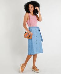 Saia-Jeans-Feminina-Midi-com-Botoes-e-Faixa-para-Amarrar-Azul-Claro-9365655-Azul_Claro_3