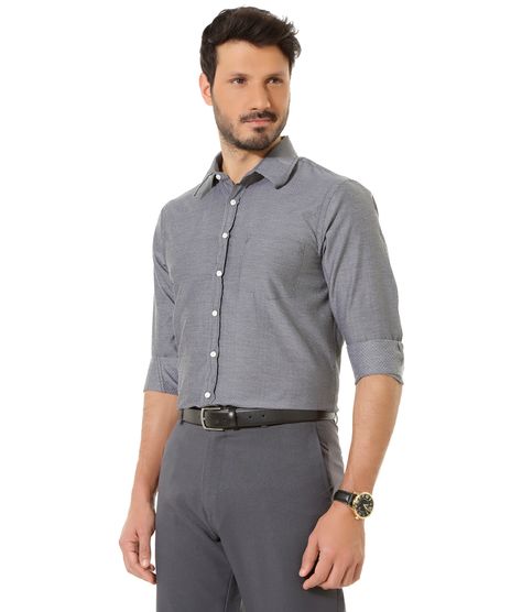 Camisa-Social-Comfort-com-Mini-Estampa-Preta-8358602-Preto_1