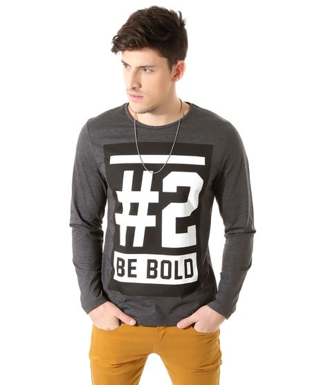 Camiseta-Flame---2-Be-Bold--Cinza-Mescla-8347388-Cinza_Mescla_1