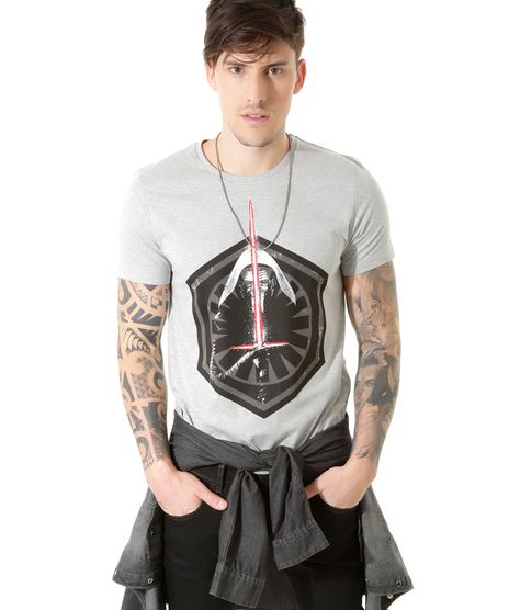 Camiseta-Kylo-Ren-Star-Wars-Cinza-Mescla-8347561-Cinza_Mescla_1