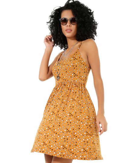 Vestido-com-Estampa-Geometrica-Caramelo-8368325-Caramelo_1 Vestido-com-Estampa-Geometrica-Caramelo-8368325-Caramelo_1