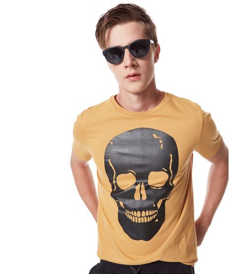 Camiseta--Caveira--Herchcovitch-Caramelo-8315323-Caramelo_1