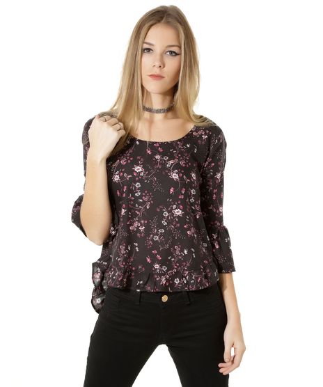 Blusa-Floral-com-Babado-Preta-8381067-Preto_1