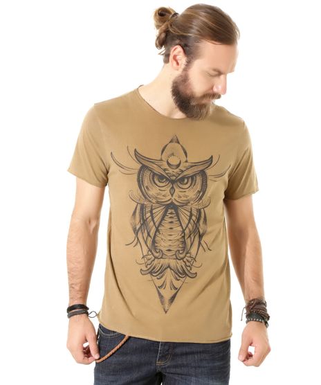 Camiseta--Coruja--Led-s-Tattoo-Caramelo-8395076-Caramelo_1