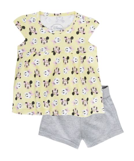 Conjunto-de-Blusa-Amarela---Short-Minnie---Margarida-Cinza-Mescla-8366110-Cinza_Mescla_1