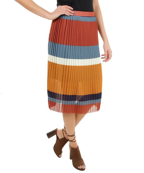 Saia-Midi-Plissada-Marrom-8376275-Marrom_1