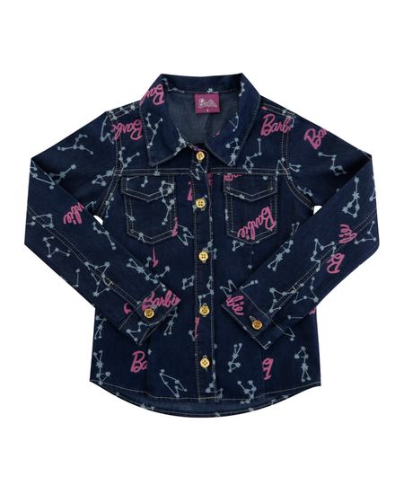 Camisa-Jeans-Estampada-Barbie-Azul-Escuro-8325162-Azul_Escuro_1 Camisa-Jeans-Estampada-Barbie-Azul-Escuro-8325162-Azul_Escuro_1