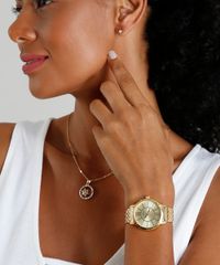 Kit-de-Relogio-Analogico-Mondaine-Feminino---Brinco---Colar---53615LPMVDE1KA-Dourado-9398423-Dourado_2