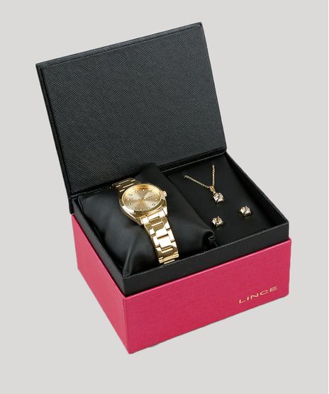 Kit-de-Relogio-Analogico-Lince-Feminino---Brinco---Colar---LRGH035L-K767C1KX-Dourado-9400789-Dourado_1