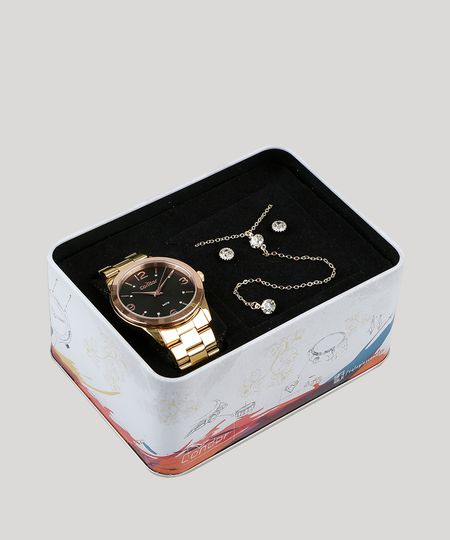 Kit-de-Relogio-Analogico-Condor-Feminino---Brinco---Colar---CO2036KURK4P-Dourado-9338239-Dourado_1