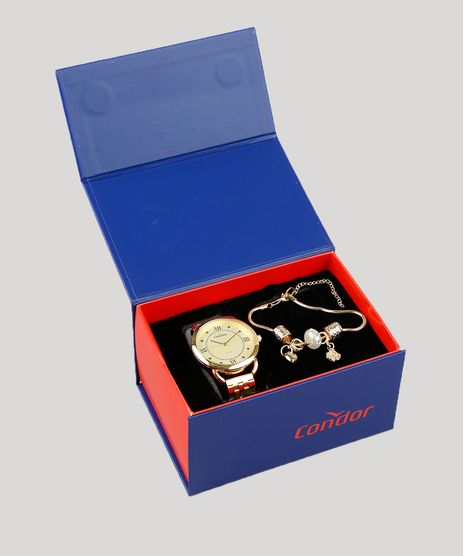Kit-de-Relogio-Analogico-Condor-Feminino---Pulseira---CO2035MPQK4D-Dourado-9396888-Dourado_1