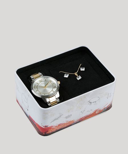 Kit-de-Relogio-Analogico-Condor-Feminino---Brinco---Colar---CO2035KRIK5K-Prateado-9145232-Prateado_1