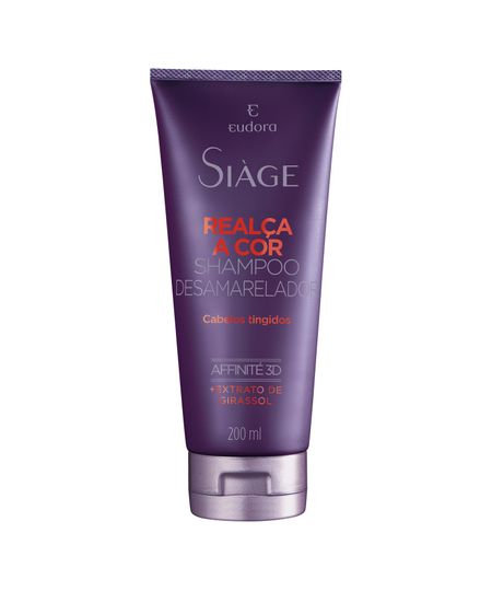 Shampoo Desamarelador Eudora Siàge Realça a Cor 200ml Menor preço em Shampoo Desamarelador Eudora Siàge Realça a Cor 200ml