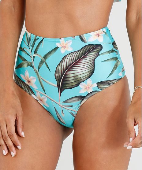Biquini-Calcinha-Hot-Pant-Estampado-Floral-com-Protecao-UV50--Verde-Agua-9288846-Verde_Agua_1