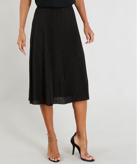 Saia-Midi-Feminina-Midi-Plissada-com-Lurex-Preta-9323181-Preto_1