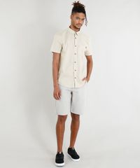 Camisa-Masculina-Manga-Curta-com-Bolso-Kaki-9420403-Kaki_3