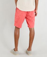 Bermuda-de-Sarja-Masculina-com-Cordao-e-Bolsos-Coral-9393249-Coral_2