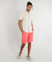Bermuda-de-Sarja-Masculina-com-Cordao-e-Bolsos-Coral-9393249-Coral_3