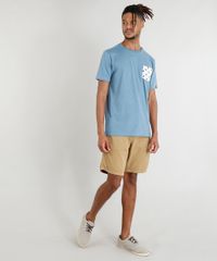 Camiseta-Masculina-com-Bolso-Estampado-de-Tubaroes-Manga-Curta-Gola-Careca-Azul-9381090-Azul_3