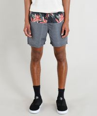 Short-Masculino-com-Estampa-Floral-e-Cordao-Preto-9321614-Preto_1
