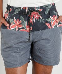 Short-Masculino-com-Estampa-Floral-e-Cordao-Preto-9321614-Preto_4