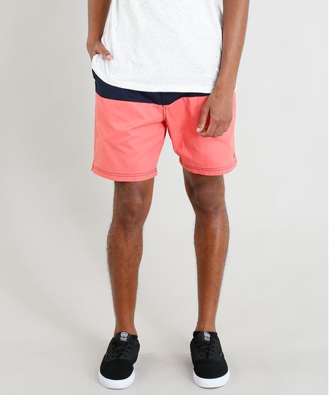 Short-Masculino-Bicolor-com-Cordao-Coral-9386392-Coral_1