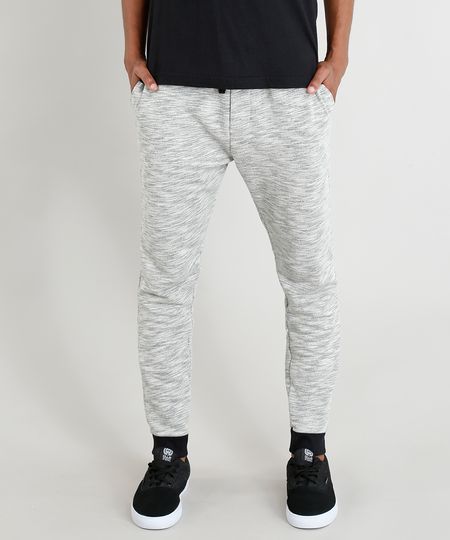 Calca-Masculina-Jogger-em-Moletom-com-Bolsos-Cinza-Mescla-9297449-Cinza_Mescla_1