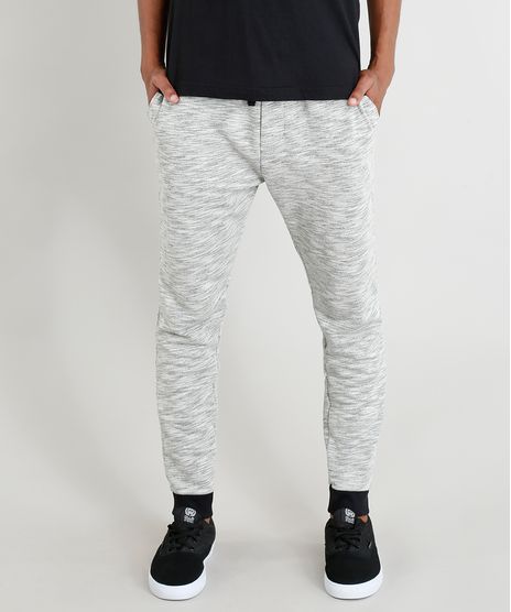 Calca-Masculina-Jogger-em-Moletom-com-Bolsos-Cinza-Mescla-9297449-Cinza_Mescla_1