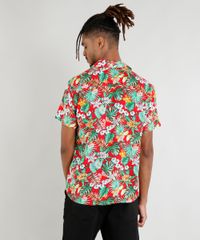 Camisa-Masculina-Manga-Curta-Estampada-Floral-Tropical-Vermelha-9395018-Vermelho_2