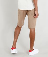 Bermuda-de-Sarja-Masculina-com-Corrente-e-Rasgos-Kaki-9393242-Kaki_2