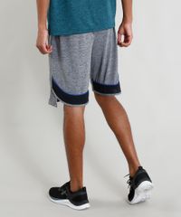 Bermuda-Masculina-Esportiva-de-Treino-Ace-com-Recorte-na-Barra-Cinza-Mescla-Escuro-9393569-Cinza_Mescla_Escuro_2