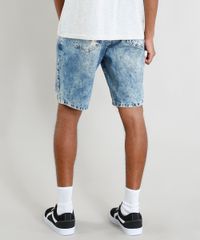Bermuda-Jeans-Masculina-Destroyed-Marmorizada-Azul-Medio-9386394-Azul_Medio_2