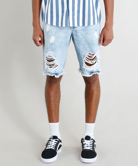 Bermuda-Jeans-Masculina-Destroyed-Marmorizada-Azul-Claro-9386395-Azul_Claro_1 Bermuda-Jeans-Masculina-Destroyed-Marmorizada-Azul-Claro-9386395-Azul_Claro_1