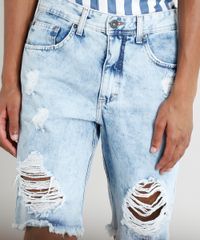 Bermuda-Jeans-Masculina-Destroyed-Marmorizada-Azul-Claro-9386395-Azul_Claro_4