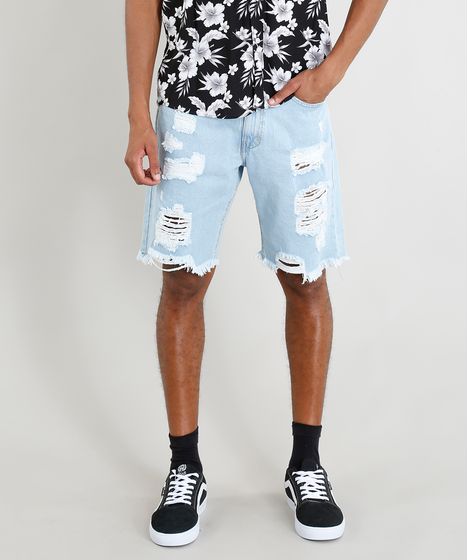 shorts masculinos jeans
