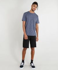 Camiseta-Masculina-Estampada-de-Abacaxi-Manga-Curta-Gola-Careca-Azul-Marinho-9409239-Azul_Marinho_3