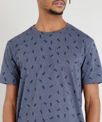 Camiseta-Masculina-Estampada-de-Abacaxi-Manga-Curta-Gola-Careca-Azul-Marinho-9409239-Azul_Marinho_4