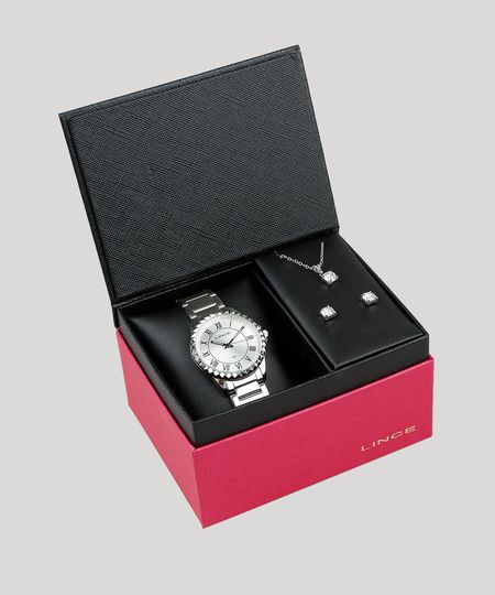 Kit-de-Relogio-Analogico-Lince-Feminino---Brinco---Colar---LRM4561L-KD62S3SX-Prateado-9401165-Prateado_1 Kit-de-Relogio-Analogico-Lince-Feminino---Brinco---Colar---LRM4561L-KD62S3SX-Prateado-9401165-Prateado_1